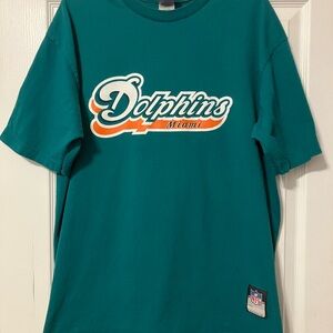 Miami Dolphins On Field Men's Size L Reebok Shirt NFL Team Apparel *See Photos*